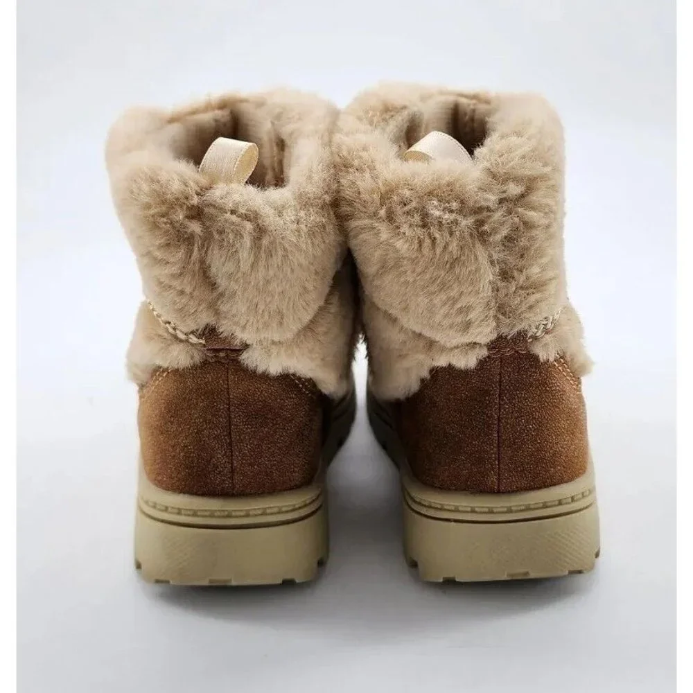 Carter's Baby Girl Moane Faux Fur Winter Boots Beige/Tan Size 8M‎